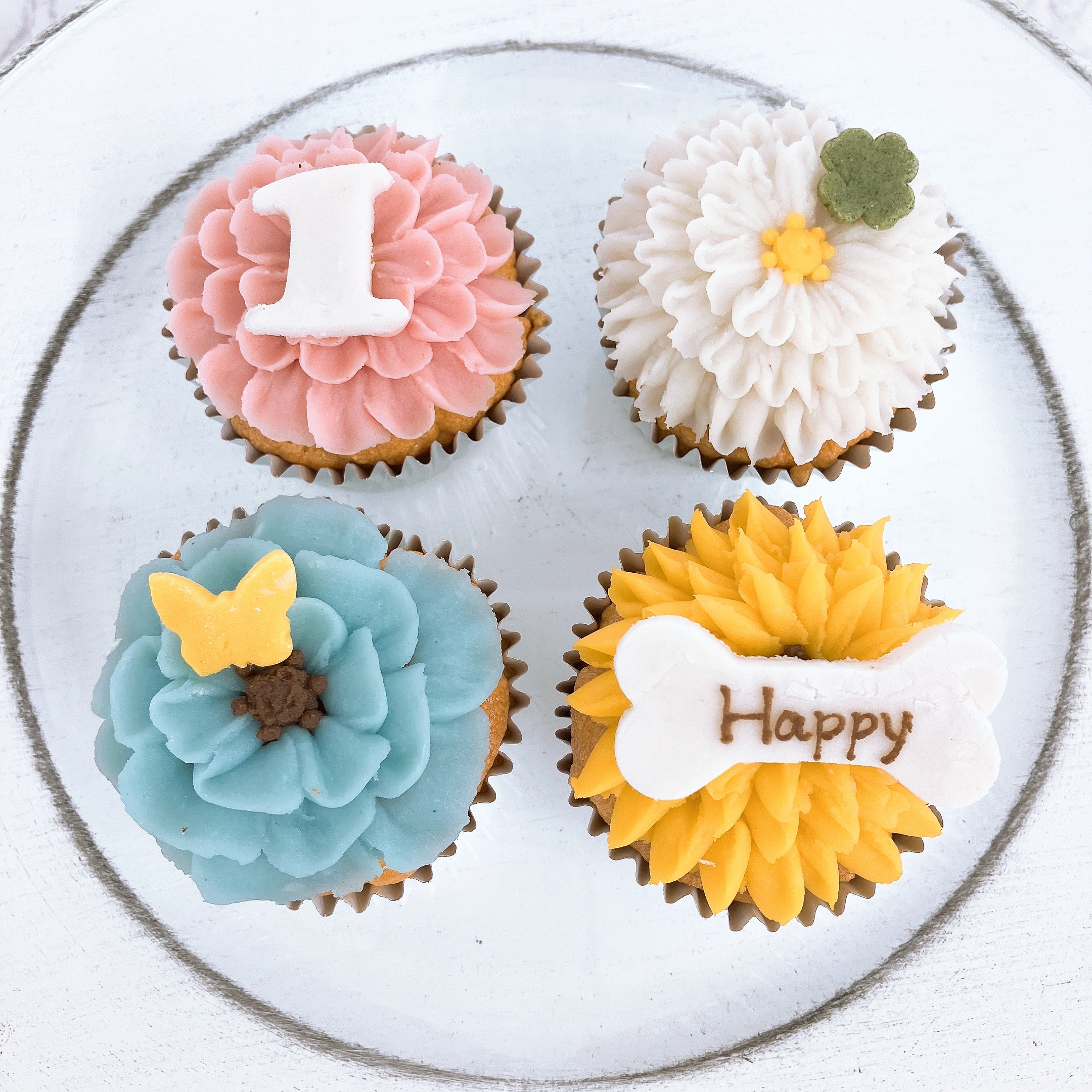 【リニューアル】フラワーカップケーキ  [犬用ケーキ,猫用ケーキ]