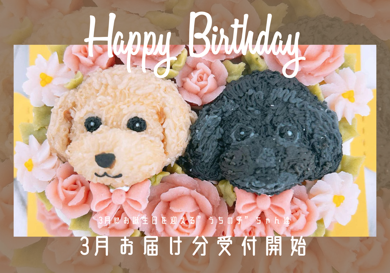 【3月お届け分】すべてのケーキ ご注文受付開始‼