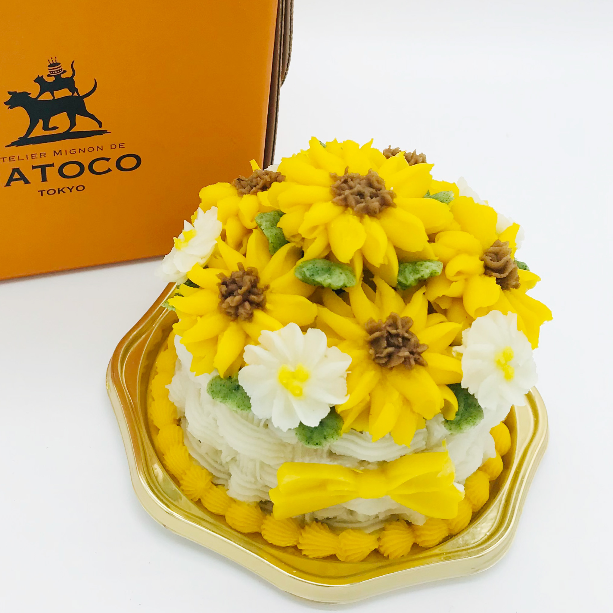 ひまわりのケーキ＞<br