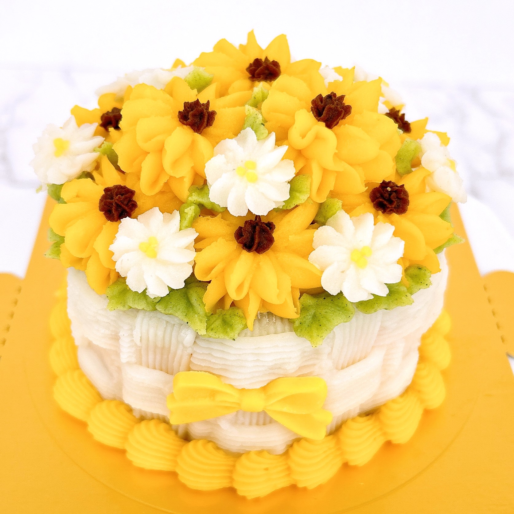 ひまわりのケーキ、ラージサイズ＞